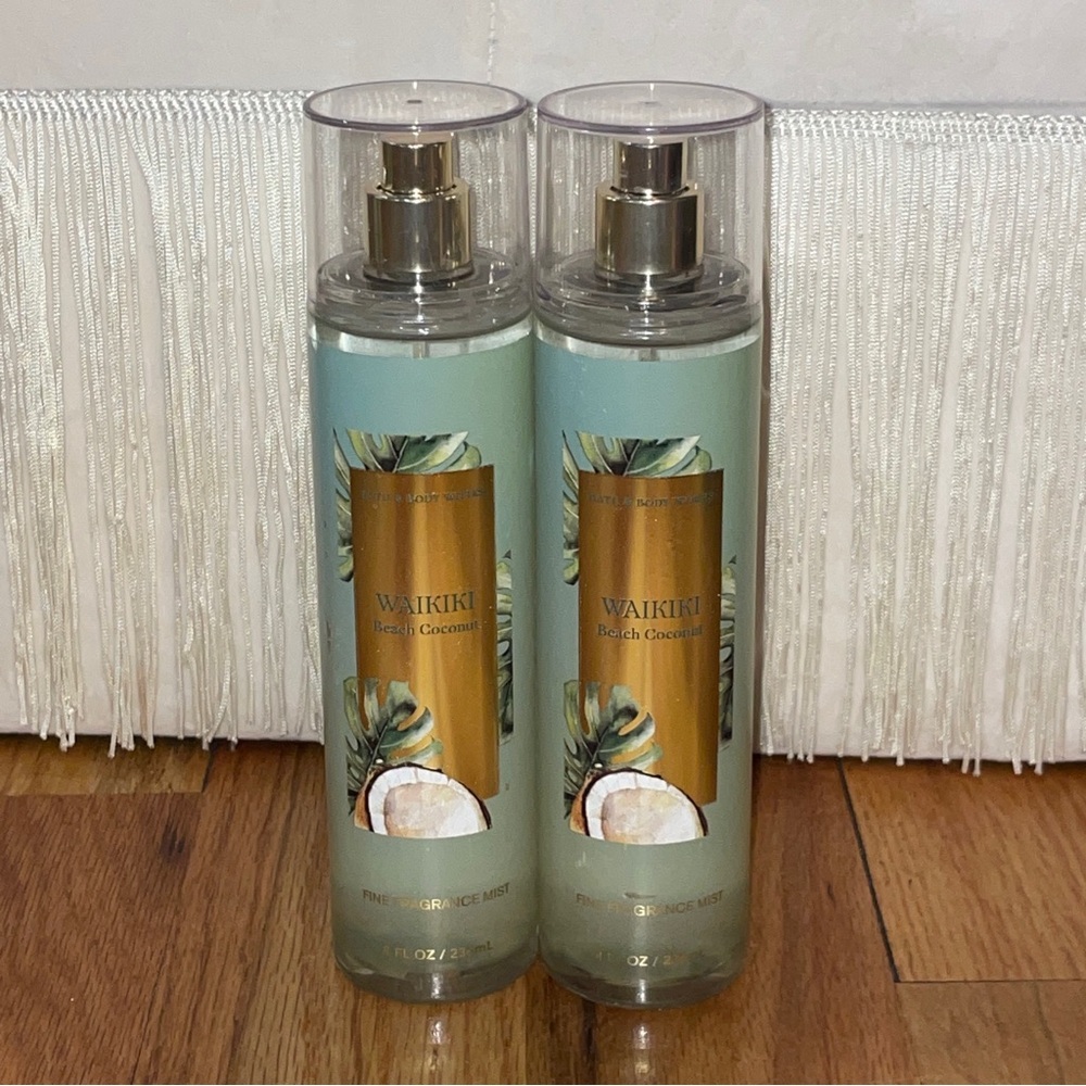NEW 2 Full Size Bath and body works WIKIKI BEACH COCONUT Sprays BBW
